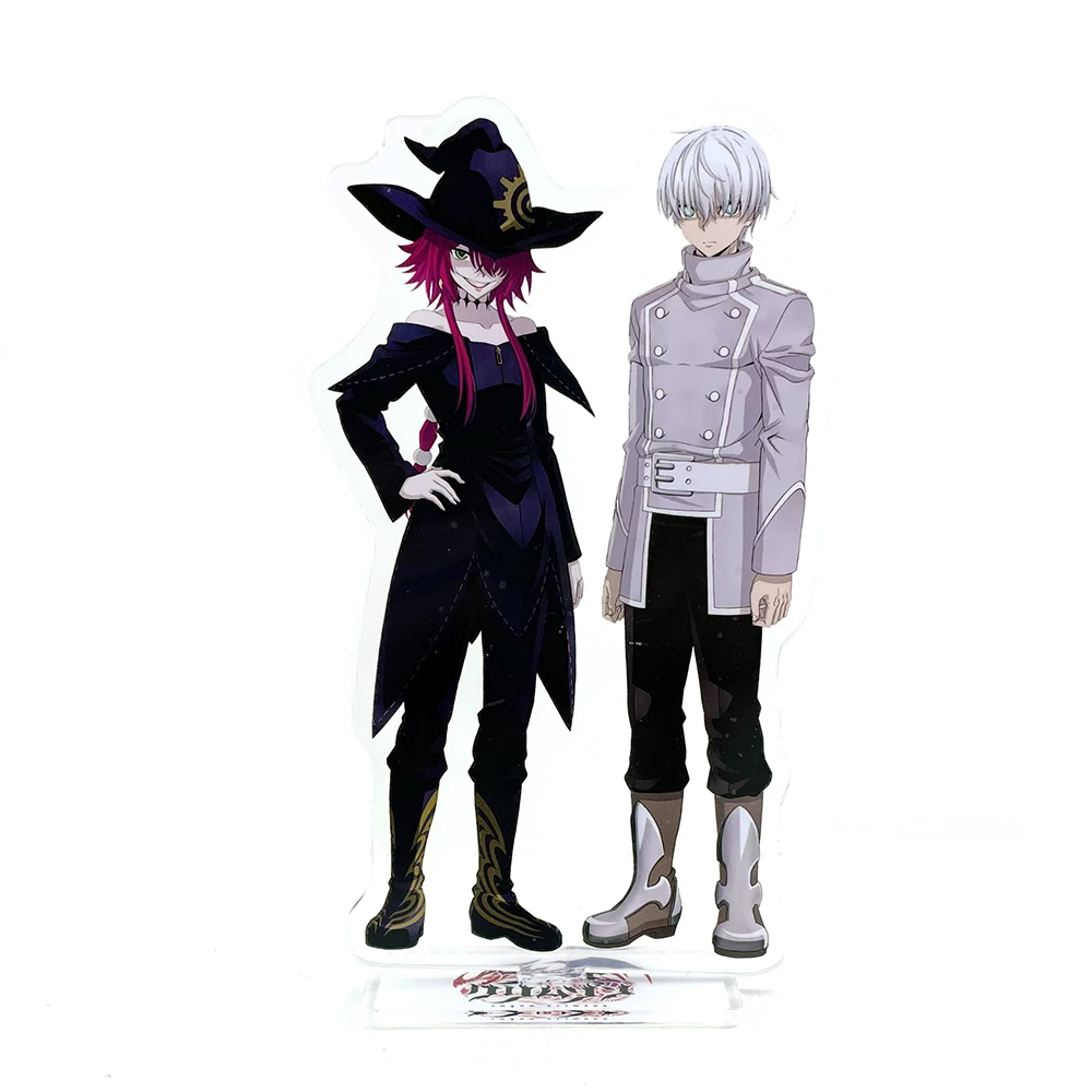 Model Kit Oshi No Ko - ฟิกเกอร์อะคริลิกตัวละครแร็กนาและคริมสัน พร้อมฐานตั้ง ใช้ตกแต่งเค้ก อนิเมะ
