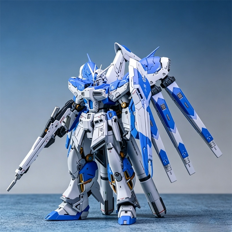 Model Kit Water Decal - RG 1/144 RX-93-ν2 Hi-Nu Mecha ชุดประกอบโมเดลพร้อมชิ้นส่วนกรวย