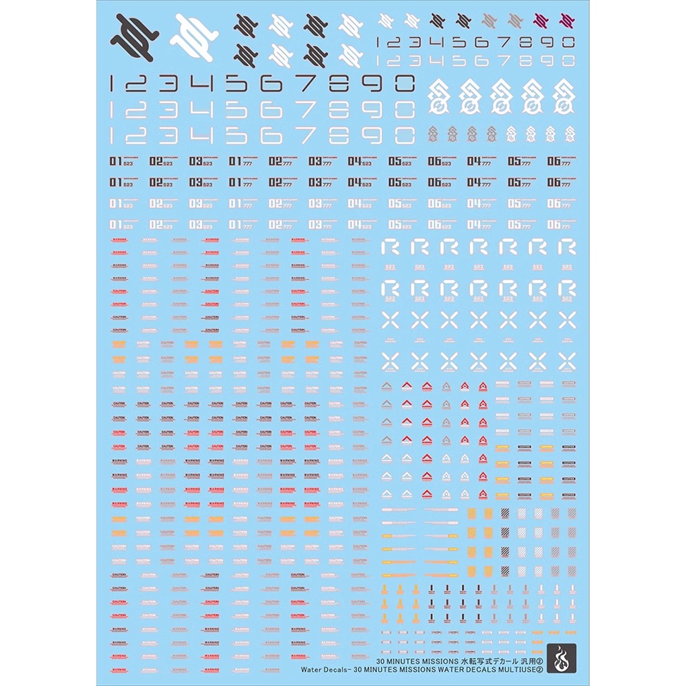 Model Kit Water Decal - สติ๊กเกอร์น้ำเรืองแสงอเนกประสงค์ 2 ชิ้น สำหรับโมเดลขนาด 1/144 ชุด