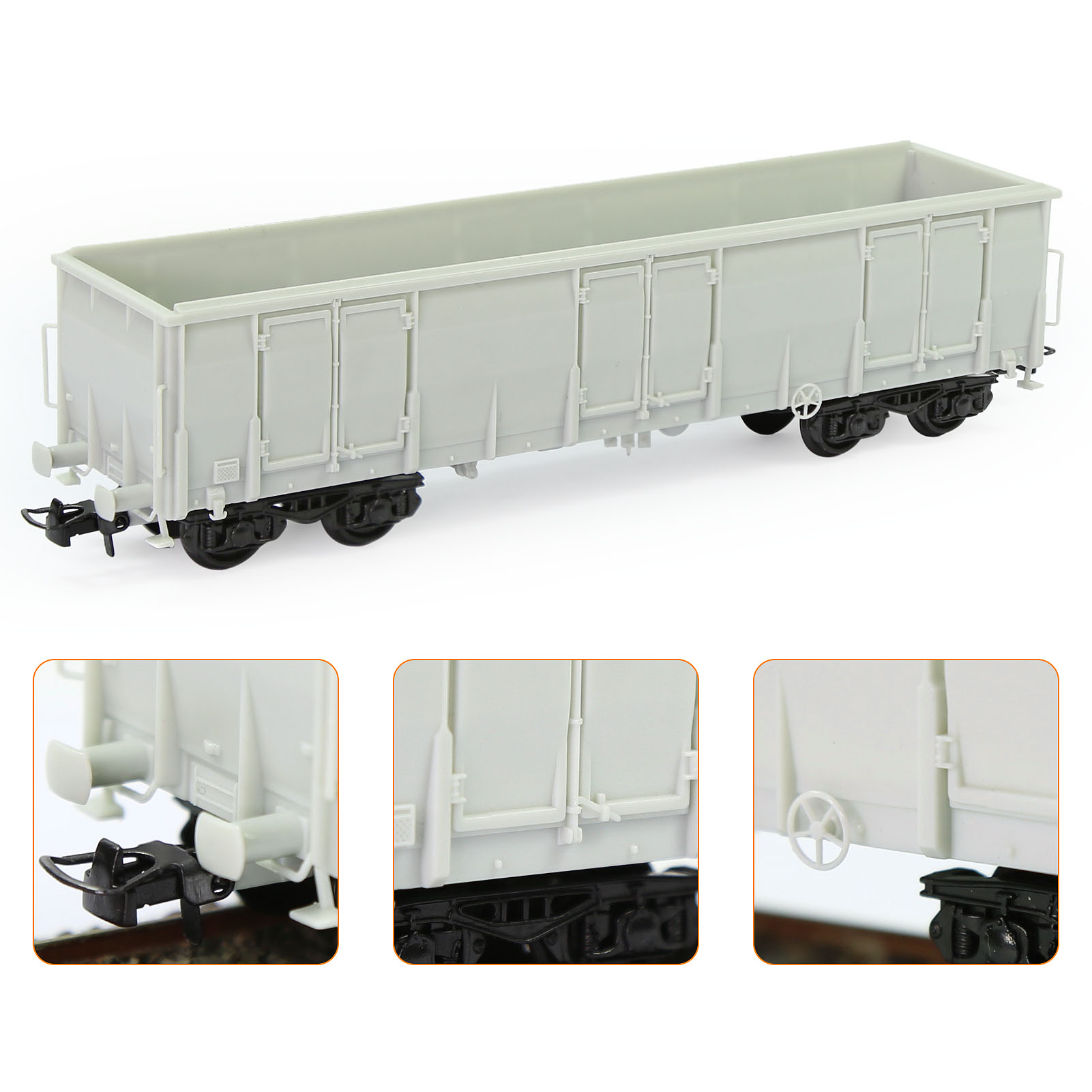 Model Kit Lugia - Evemodel C8742JJ รถบรรทุกกอนโดลา1:87เปล่า1ชิ้นรุ่น HO Scale 1:87โมเดลรถยนต์