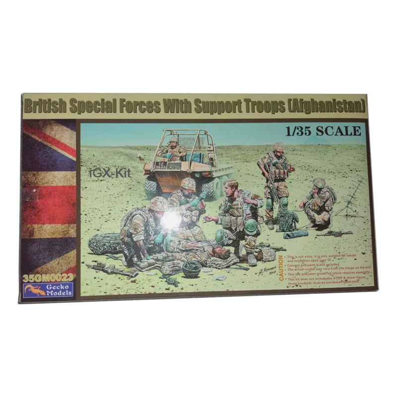 Model Kit Italeri - Gecko 35GM0023 1:35 Scale ชุดทหารหน่วยรบพิเศษอังกฤษพร้อมทหารสนับสนุน ฟิกเกอร์พลาสติก
