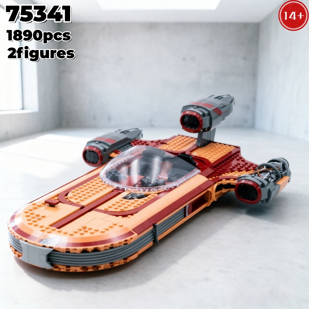 Model Kit Italeri - ของเล่นตัวต่อประกอบร่างยานอวกาศ Galaxy Landspeeder 1890 ชิ้น พร้อมฟิกเกอร์