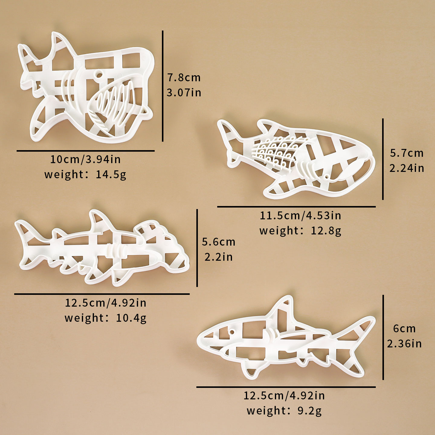 แม่พิมพ์คุกกี้รูปฉลาม 1 ชิ้น/4 - Model Kit Tank บทวิจารณ์และราคา
