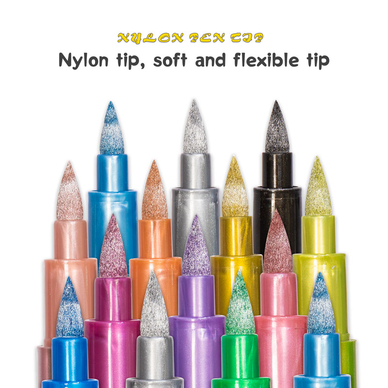 12 สีแปรงสีเมทัลลิค Markers ปา - Model Kit Markers บทวิจารณ์และราคา