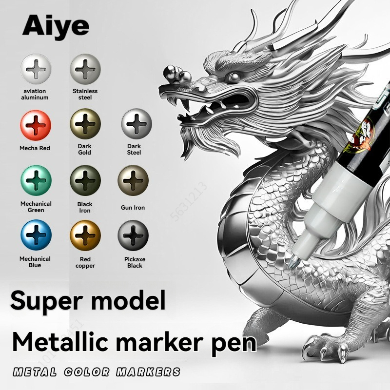 ปากกาเมทัลลิกสำหรับระบายสีงานจ - Model Kit Markers บทวิจารณ์และราคา