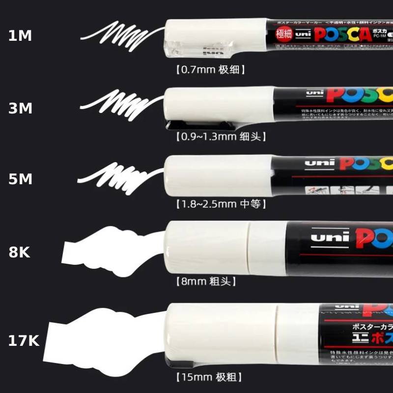 Posca แปรงมาร์กเกอร์สีขาว, กัน - Model Kit Markers บทวิจารณ์และราคา
