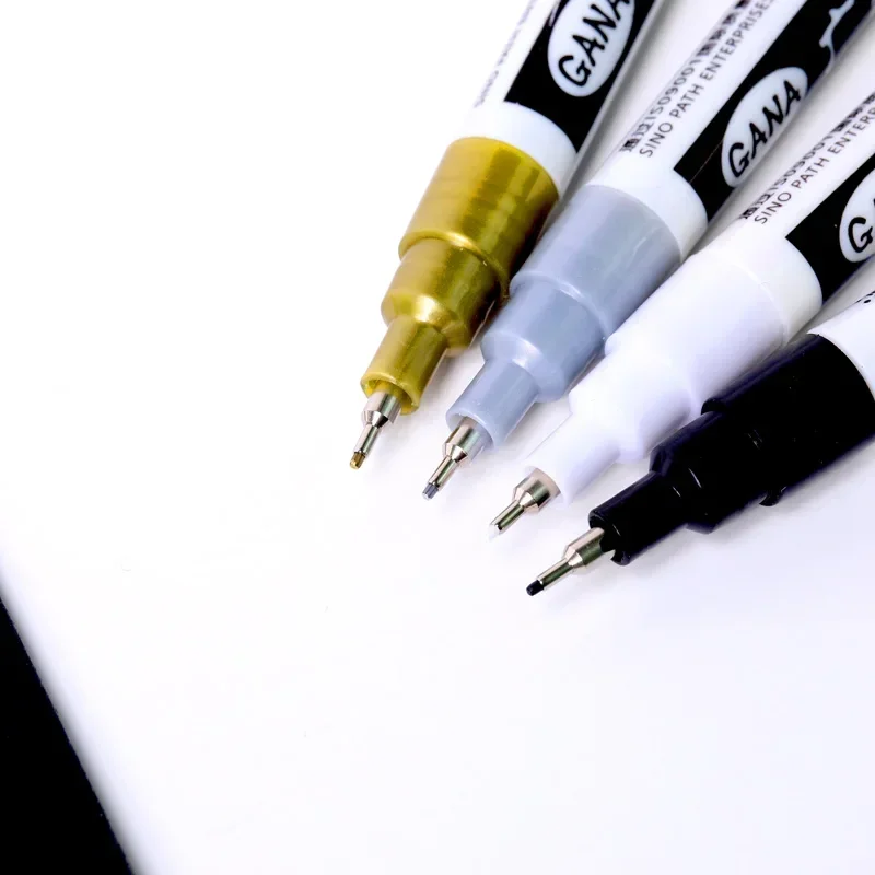 4 ชิ้น/เซ็ตน้ํามันสีขาวสีดําถา - Model Kit Markers บทวิจารณ์และราคา