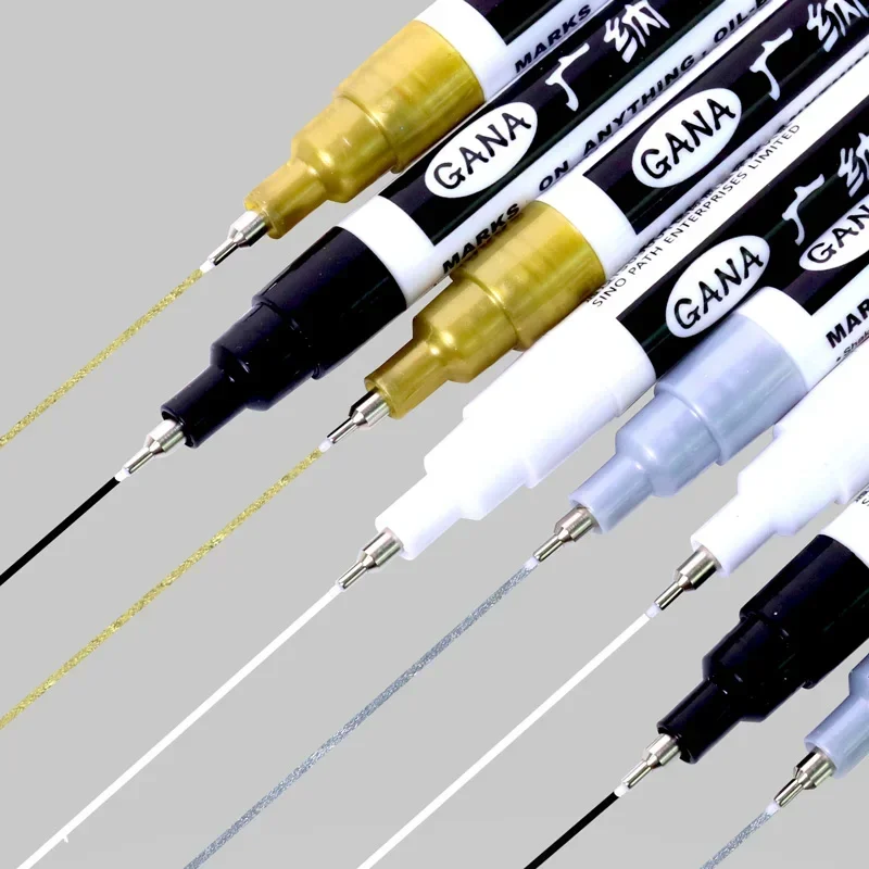 4 ชิ้น/เซ็ตน้ํามันสีขาวสีดําถา - Model Kit Markers บทวิจารณ์และราคา