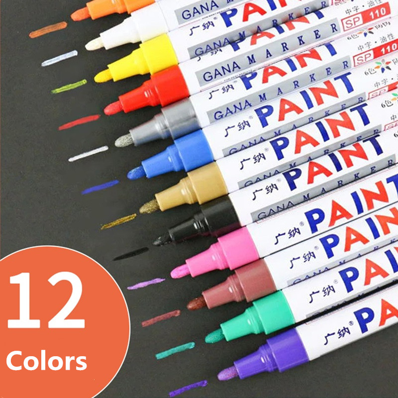 12สีกันน้ำถาวร Marker Car Touc - Model Kit Markers บทวิจารณ์และราคา